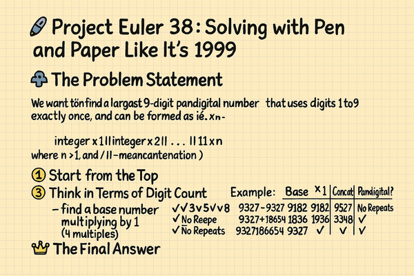Project Euler 38: Solving with Pen and Paper Like It’s 1899 🖊️